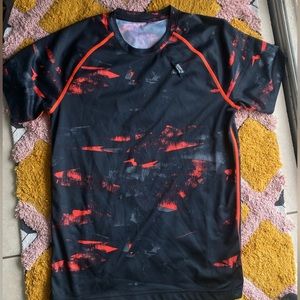 Small black adidas shirt with orange accents